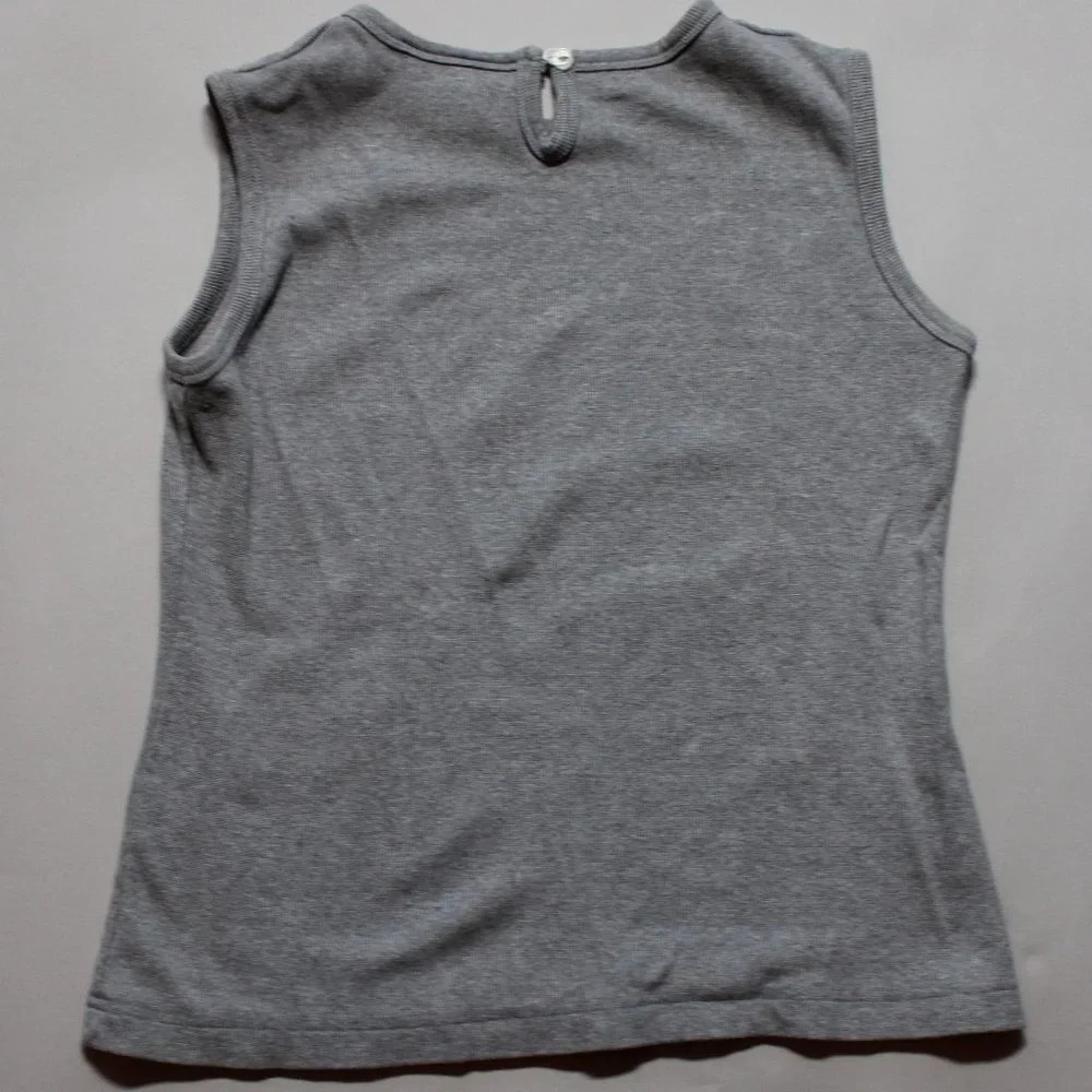 Segments Ribbed Grey Tank Top - Picture 5 of 6